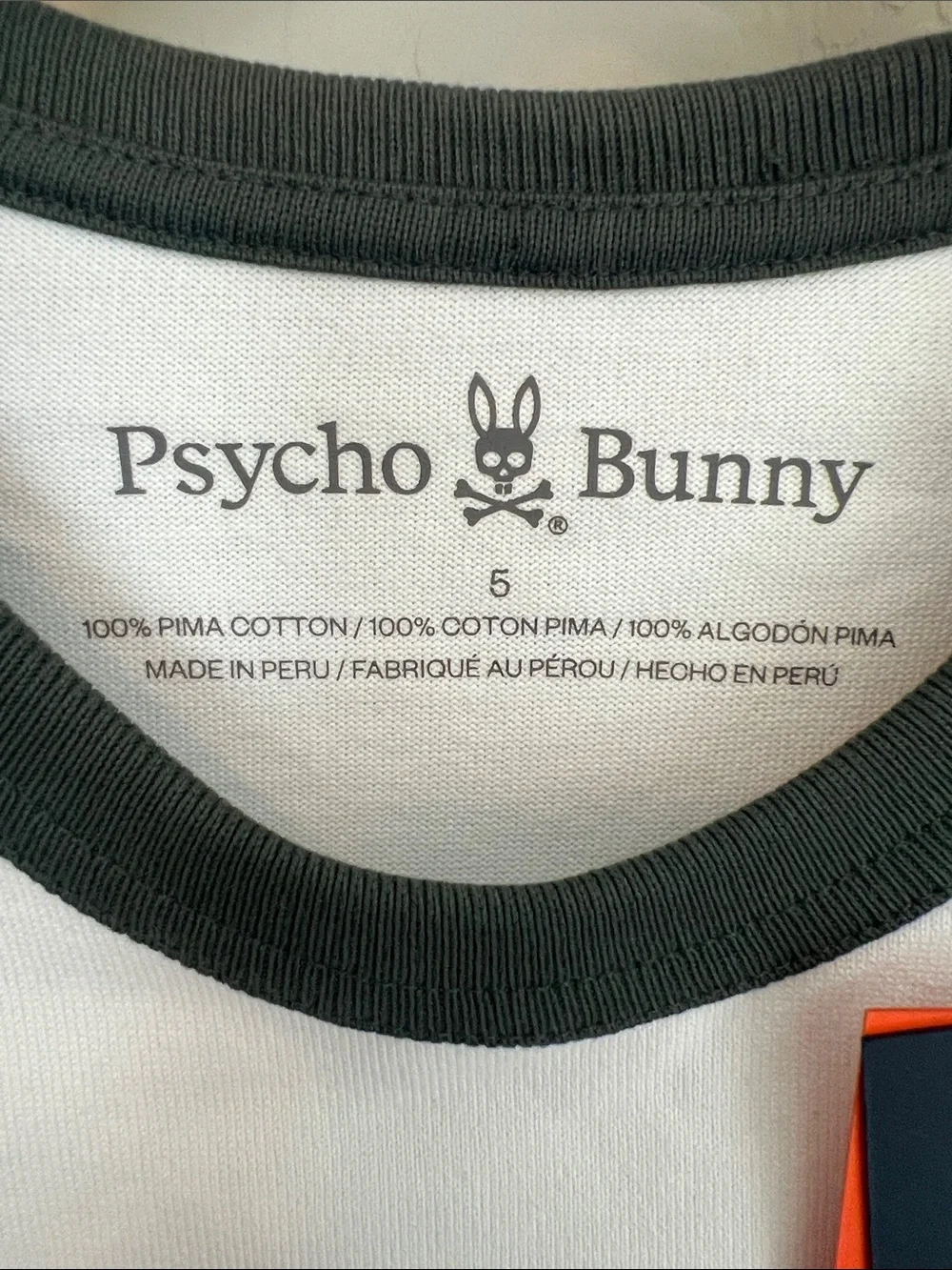 Psycho Bunny Men’s White London Raglan Graphic Tee - Picture 7 of 8